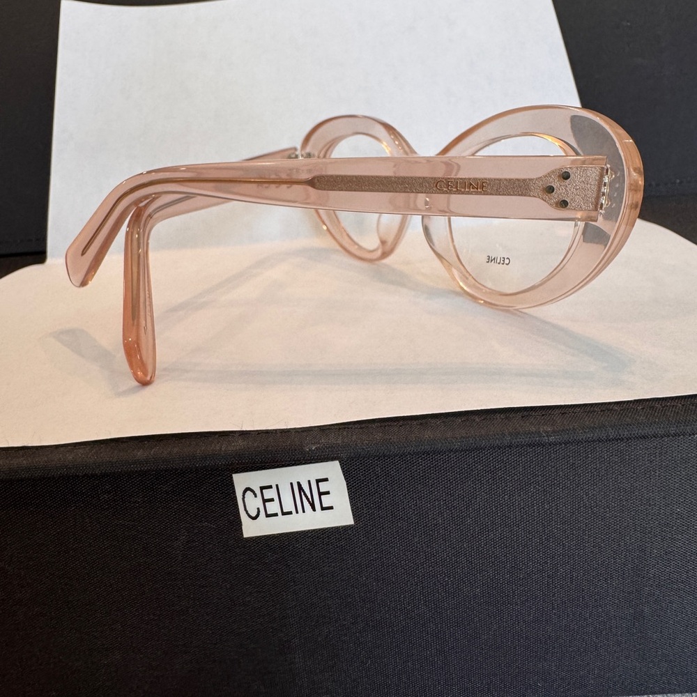 Celine Pink Transparent Eyeglasses - Picture 2 of 4